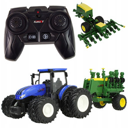 Zdalnie Sterowany Traktor Ciągnik Rolniczy Pilot Ruchomy Siewnik