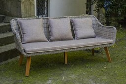 Nowoczesna sofa trzyosobowa 173cm z technorattanu na taras