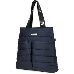 Granatowa pikowana torebka damska oryginalna sportowa A4 W89