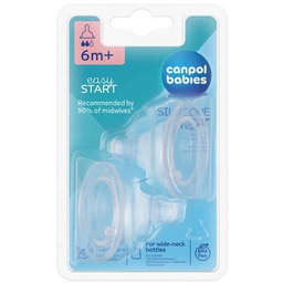 CANPOL BABIES EasyStart Smoczki silikonowe średni do butelki