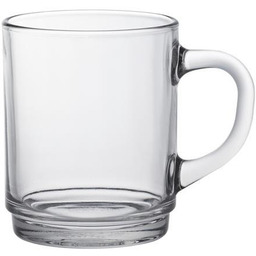 Szklanka z uchem Versailles 260 ml transparentna zestaw