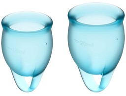 Kubeczki Menstruacyjne Feel Confident Menstrual Cup Set Niebieski