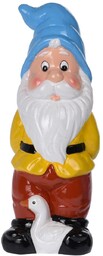 Krasnal ogrodowy z niebieską czapką, 30 cm
