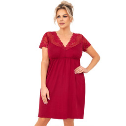 Donna Koszula nocna Livia Plus Burgundowa Koronka XXXXXXL