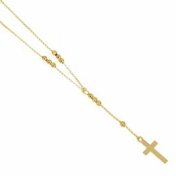 Złoty naszyjnik celebrytka z krzyżykiem CE.00175 pr.585