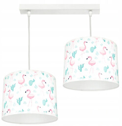 Dziecięca Lampa wisząca sufitowa Flamingi 2 żyrandol led