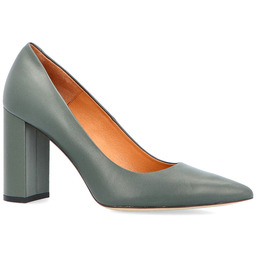 Czółenka na designerskim slupku - BRAVO MODA 0130