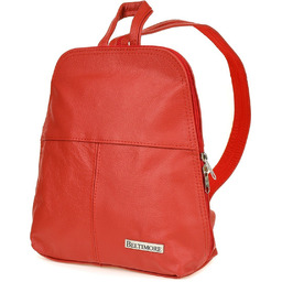 Plecak skórzany czerwona torebka elegancka poręczna Beltimore 021