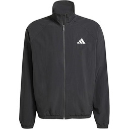 adidas Mężczyźni ESSENTIALS SMALL LOGO WINDBREAKER, Black/White, L