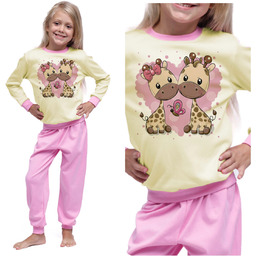 Piżama Dla Dzieci Dziewczęca Z Długim Rękawem Ciepła