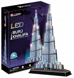Puzzle 3D Led Dubaj Burj Khalifa Wieża Wieżowiec