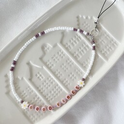 Pakamera Charms do telefonu GOOD VIBES white