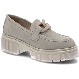 Karino Beżowe Półbuty Eleganckie Skórzane Buty