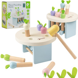 CLASSIC WORLD Drewniana Zabawka Uderz Marchewkę z Młotkiem