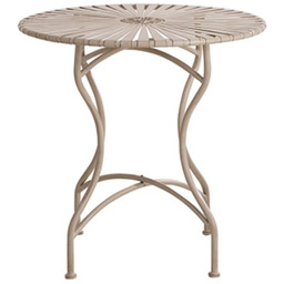 Stolik ogrodowy metalowy kremowy 71x70x70 164984