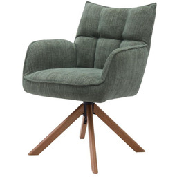 Krzesło obrotowe Marilla, drewniane nogi, zielone (53240005)