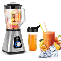 Blender kielichowy 1300W 1,5L szklany kielich bidon Kruszy
