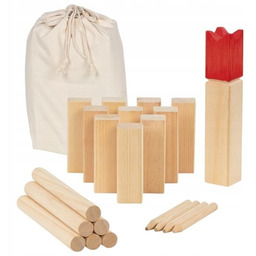 Drewniany Kubb gra Wikingów bawełniana torba Goki