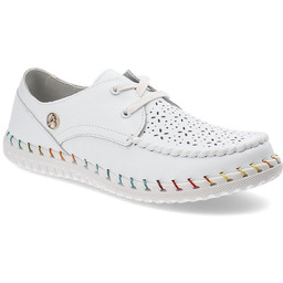 Białe Półbuty Artiker Wygodne Obuwie Damskie