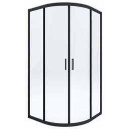 DEANTE Zestaw kabina prysznicowa półokrągła nero 80x80 cm