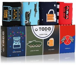 Todo Socks Zestaw prezentowy kolorowych skarpet LUCKY FUN