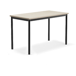 Biurko BORÅS PLUS, 1200x600x720 mm, popielaty laminat, antracyt