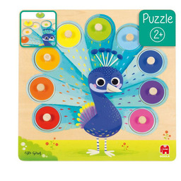 Układanka drewniana z uchwytami Paw Goula