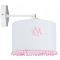 Kinkiet Ścienny Dla Dzieci Kwiatek Różowy Abażur Pokój