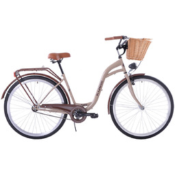 Rower miejski damski damka KOZBIKE 28'' beżowo-brązowy