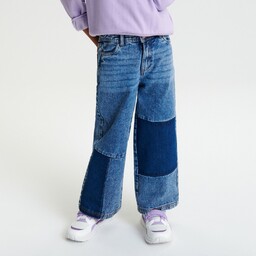 Sinsay - Jeansy wide leg - Niebieski