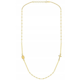 Złoty Naszyjnik Damski Różaniec pr 585 Grawer Gratis