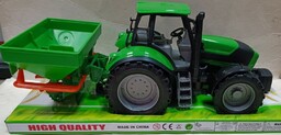 Zabawka traktor dla chłopca z maszyną rolniczą siewnik