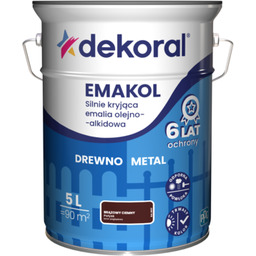 Emalia olejno-alkidowa EMAKOL Brązowy ciemny 5 l Dekoral