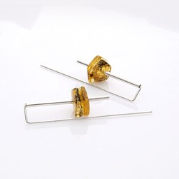 Pakamera Kolczyki Tequila z bursztynem