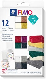 Staedtler Fimo Effect Masa Modelarska, Wielokolorowy, 12 sztuk