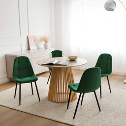 Stół Okrągły 100CM dąb naturalny YY5940 + 4