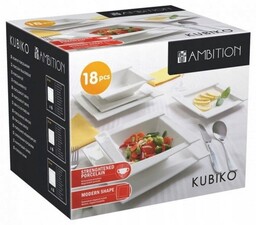 Ambition Kubiko serwis obiadowy 18 el porcelana 6