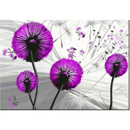 100 70cm Obraz płótno Dmuchawce fiolecie płótno rama