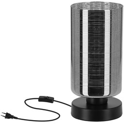 Lumes Srebrna szklana lampka gabinetowa - 6X D267