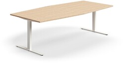 Stół konferencyjny QBUS, kształt łodzi, 2400x1200 mm, rama
