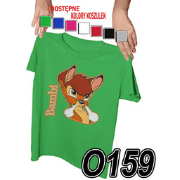 Koszulka Dziecięca Z Nadrukiem Bambi Jelonek Bajki -