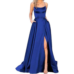 Elegancka Suknia Balowa Satynowa Wieczorowa Ślubna dla Druhny
