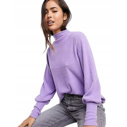 YAS SWETER DAMSKI FIOLETOWY PRĄŻKOWANY XS 2ATD