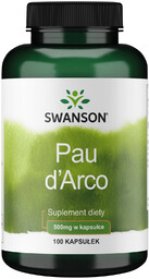 Swanson Pau d''Arco 500mg 100 kaps