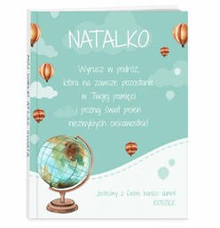 Atlas geograficzny z nadrukiem dla dziewczynki na imieniny