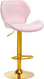 4Rico Hoker barowy QS-B15 aksamit różowy