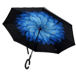 Damski parasol długi automatyczny z rączką i kwiatem