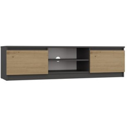 Topeshop RTV Malwa 140 ANTRACYT DĄB ARTISAN