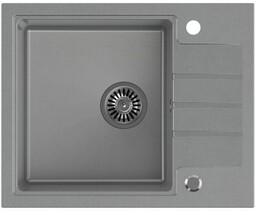 QUADRON Zlewozmywak 62x50 PETER 116 szary/stal, syfon HCQP6250SZK