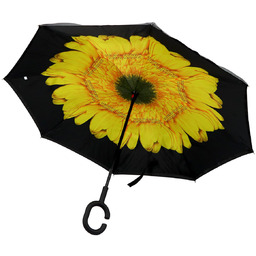Damski parasol długi automatyczny z rączką i kwiatem